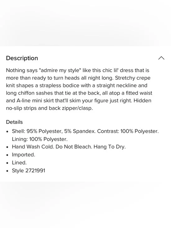 NWT LULUS Nadine Golden Yellow Strapless Tie-Back Mini Dress - Picture 7 of 7